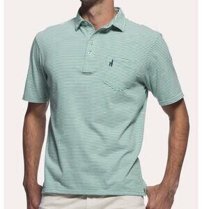 Johnnie-O Men's Jack Striped Polo in Silver Pine